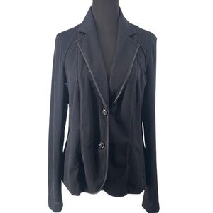 MARC Cain knitted in Italy blazer
perforated black stretch suit career sz 10